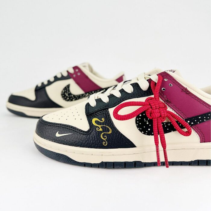 NIKE DUNK SB LOW LUNAR YEAR OF THE SNAKE WHITE BLACK RED - Image 3