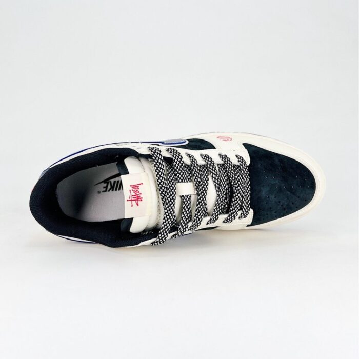 NIKE DUNK SB LOW X STUSSY LUNAR YEAR OF THE SNAKE NAVY BLACK WHITE - Image 4