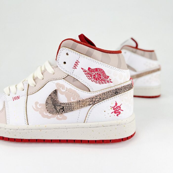 NIKE AIR JORDAN 1 MID YEAR OF THE SNAKE RED - Image 5