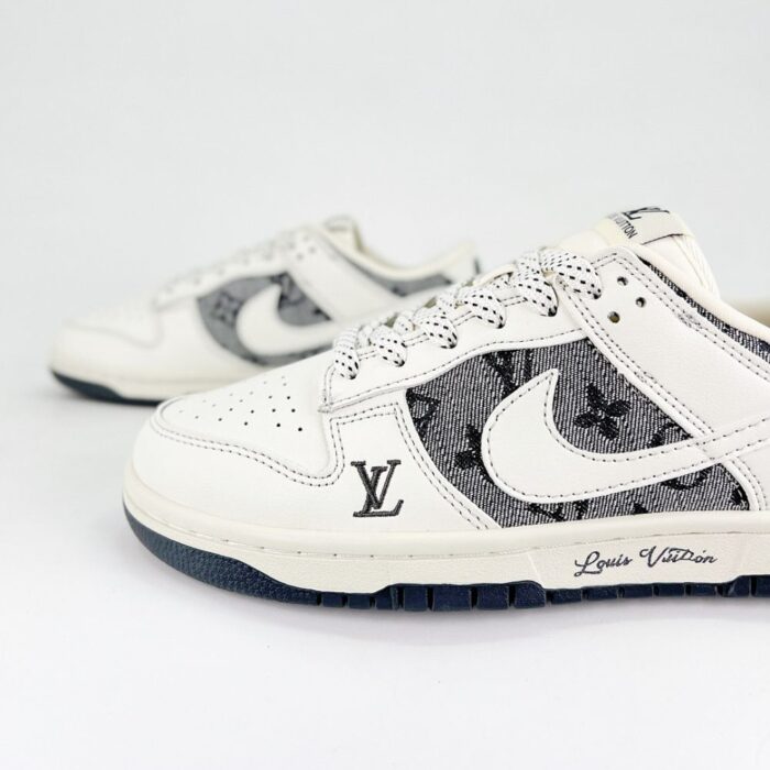 NIKE DUNK SB LOW X LOUIS VUITTON GREY WHITE - Image 6