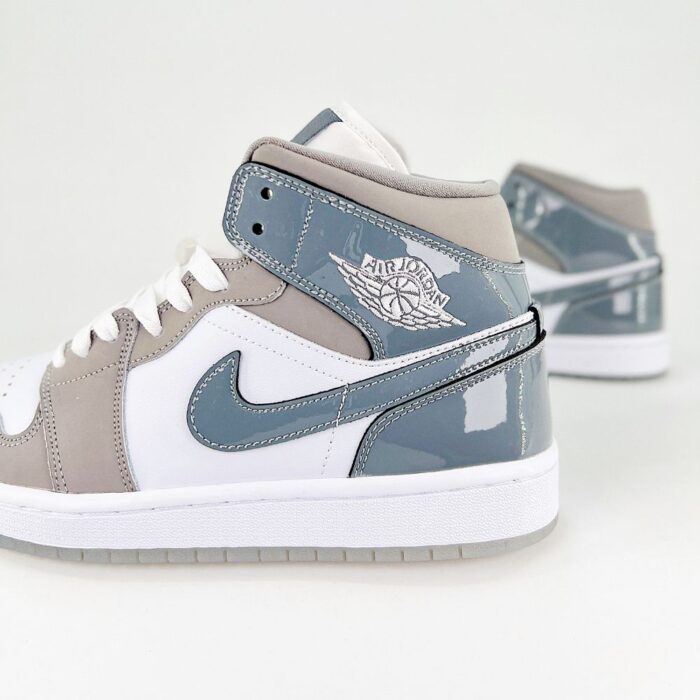 NIKE JORDAN 1 MID SE WHITE MEDIUM GREY COOL GREY HF3216 100 - Image 5