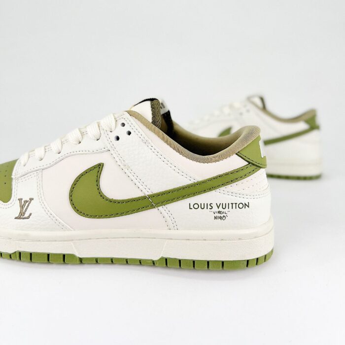 NIKE SB DUNK LOW X LOUIS VUITTON OLIVE WHITE - Image 5