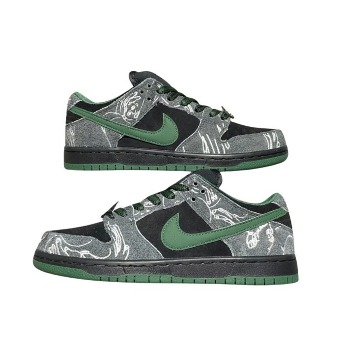 NIKE SB DUNK LOW PRO X THERE ANTHRACITE AND GORGE GREEN HF7743 001 - Image 2