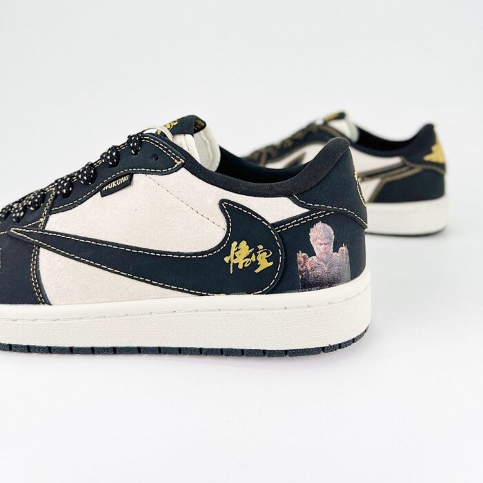 NIKE AIR JORDAN 1 LOW X TRAVIS SCOTT WUKONG BLACK GOLD - Image 3