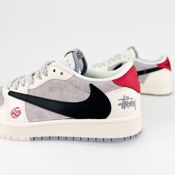 NIKE AIR JORDAN 1 LOW X TRAVIS SCOTT X STUSSY LUNAR YEAR OF THE SNAKE GREY - Image 5