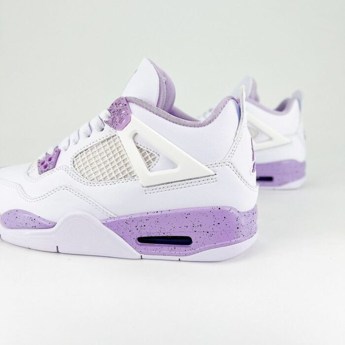 NIKE AIR JORDAN 4 RETRO WHITE PURPLE OREO - Image 5