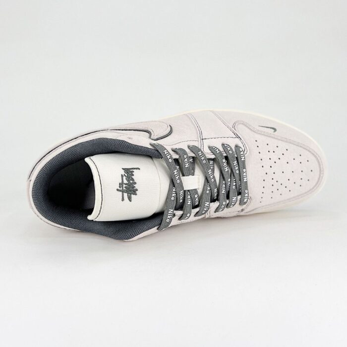 NIKE AIR JORDAN 1 LOW X STUSSY GREY - Image 4