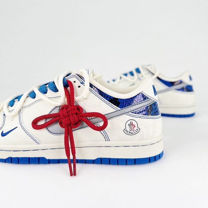 NIKE DUNK SB LOW X MONCLER LUNAR YEAR OF THE SNAKE BLUE WHITE - Image 5