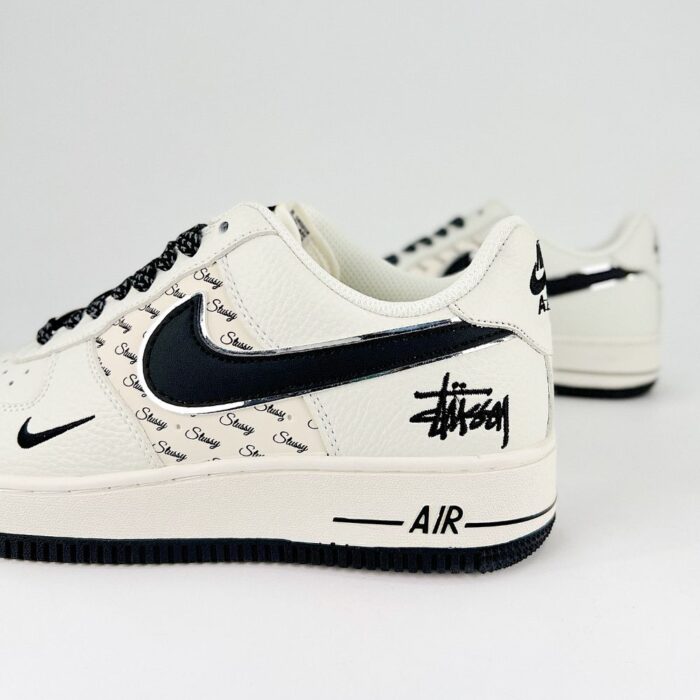 NIKE AIR FORCE 1 X STUSSY BLACK BEIGE - Image 5