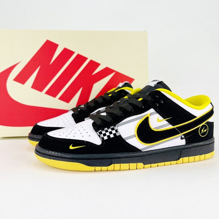 NIKE SB DUNK LOW BLACK WHITE YELLOW - Image 2