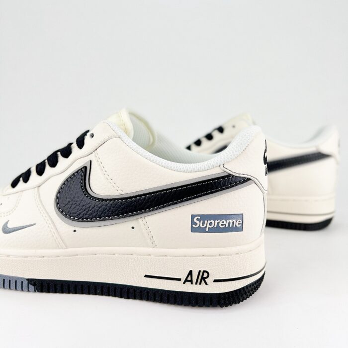 NIKE AIR FORCE 1 07 LOW SUPREME BLACK GREY OFF WHITE XZ6188 362 - Image 3