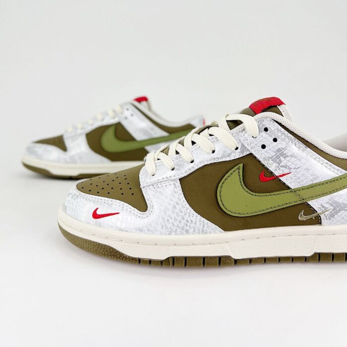 NIKE SB DUNK LOW LUNAR YEAR OF THE SNAKE OLIVE WHITE - Image 6