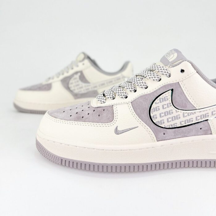 NIKE AIR FORCE 1 LOW X THE NORTH FACE X CDG GREY BEIGE - Image 6