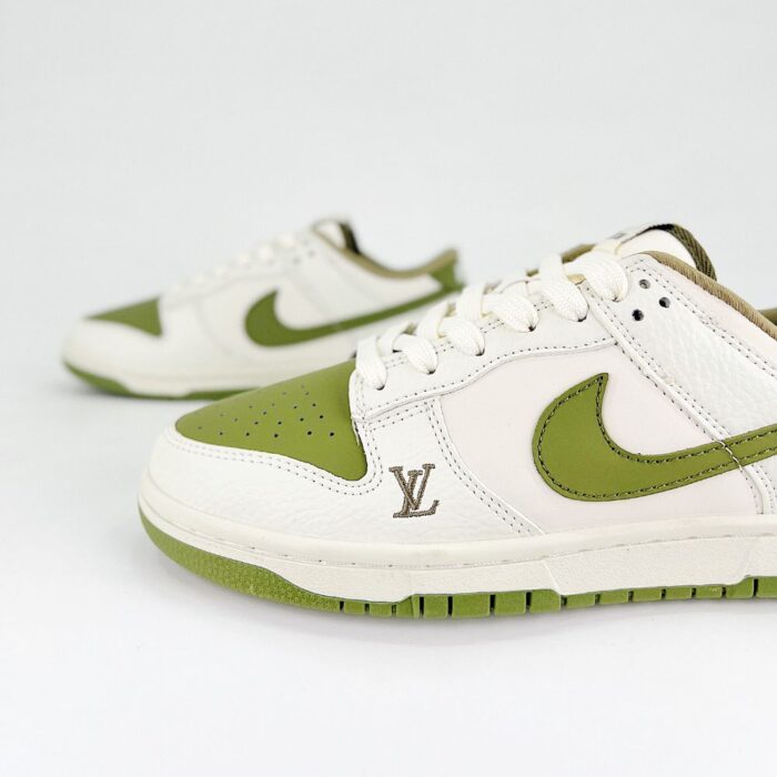 NIKE SB DUNK LOW X LOUIS VUITTON OLIVE WHITE - Image 6