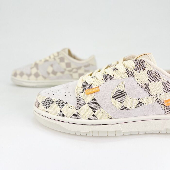 NIKE SB DUNK LOW X LOUIS VUITTON DAMIER AZUR BEIGE - Image 6