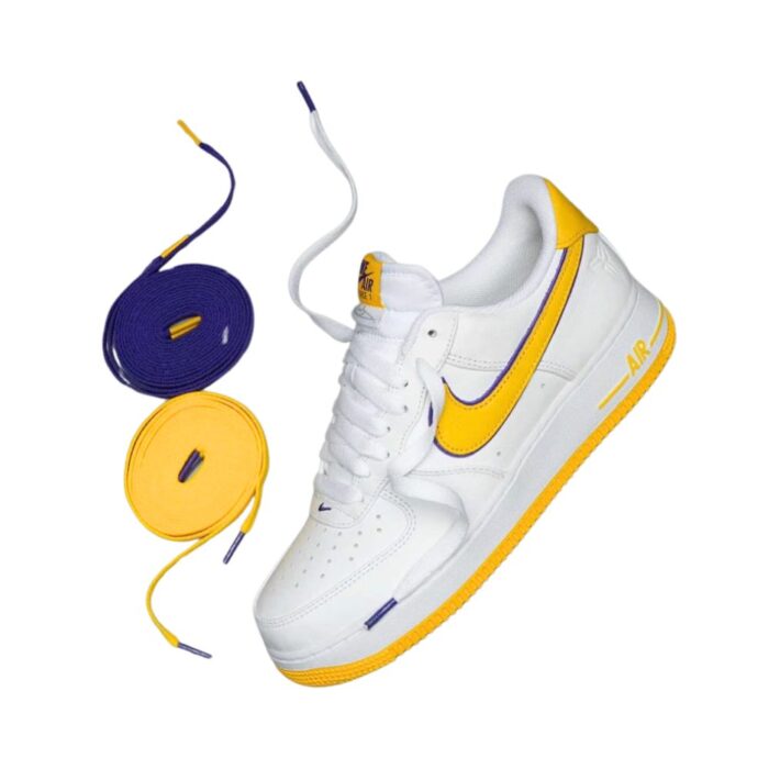 NIKE KOBE BRYANT X AIR FORCE 1 LOW LAKERS HOME VARSITY MAIZE FZ1151 100 - Image 5