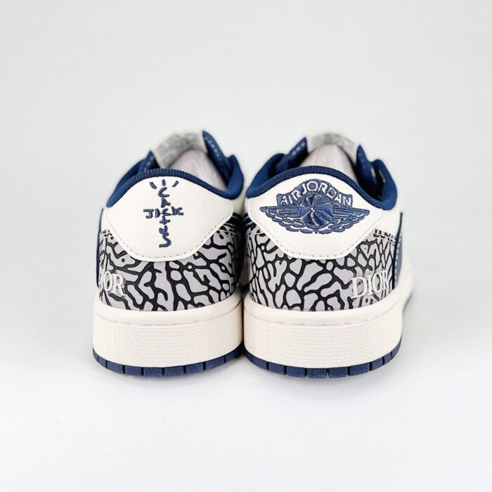 NIKE AIR JORDAN 1 RETRO LOW X TRAVIS SCOTT X DIOR WHITE BLUE - Image 5