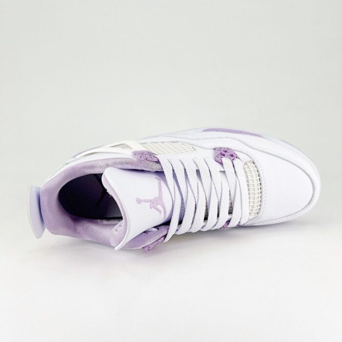 NIKE AIR JORDAN 4 RETRO WHITE PURPLE OREO - Image 6