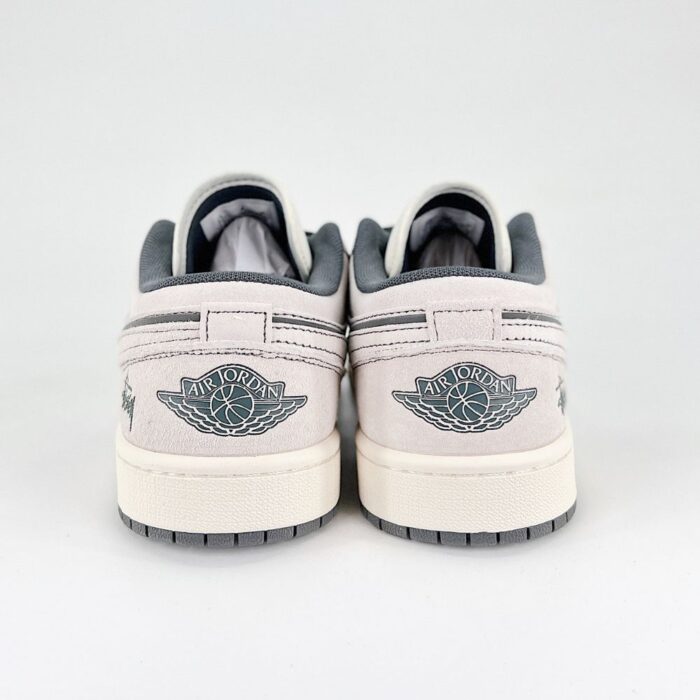 NIKE AIR JORDAN 1 LOW X STUSSY GREY - Image 5