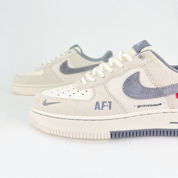 NIKE AIR FORCE 1 X STUSSY GREY BEIGE - Image 4