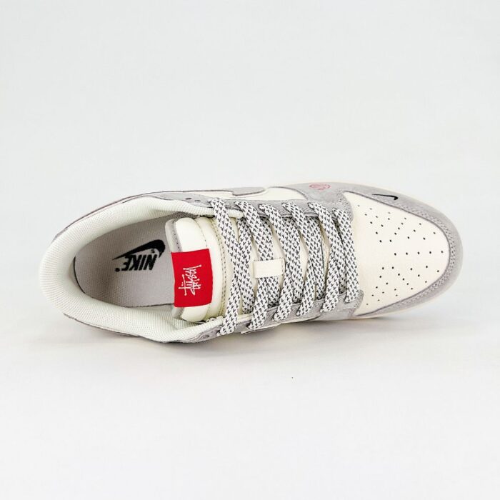 NIKE DUNK SB LOW X STUSSY GREY WHITE - Image 6