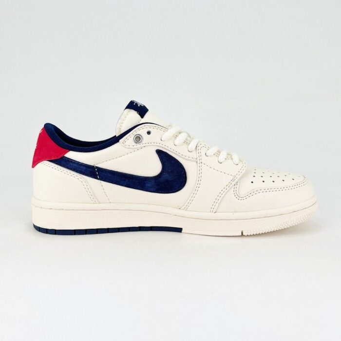 NIKE AIR FORCE 1 X STUSSY X SUPREME WHITE NAVY RED - Image 6