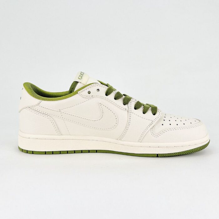 NIKE AIR JORDAN 1 LOW X TRAVIS SCOTT X GUCCI WHITE OLIVE - Image 5