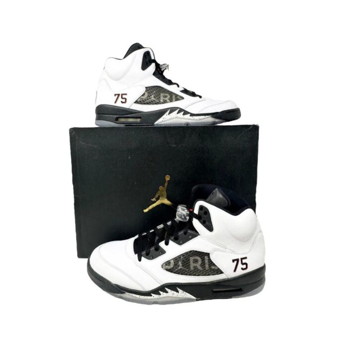 NIKE AIR JORDAN 5 RETRO PARIS SAINT GERMAIN WHITE FA18 MNJDLS 735 - Image 7