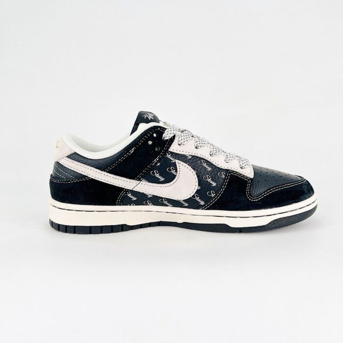 NIKE DUNK SB LOW X STUSSY BLACK WHITE - Image 7