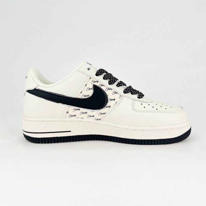 NIKE AIR FORCE 1 X STUSSY BLACK BEIGE - Image 7