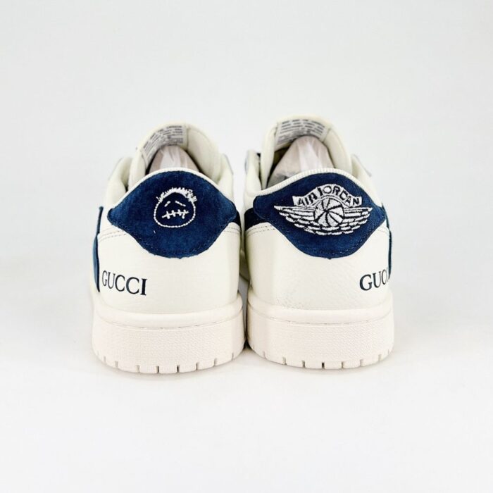 NIKE AIR JORDAN 1 LOW X TRAVIS SCOTT X GUCCI WHITE NAVY - Image 7