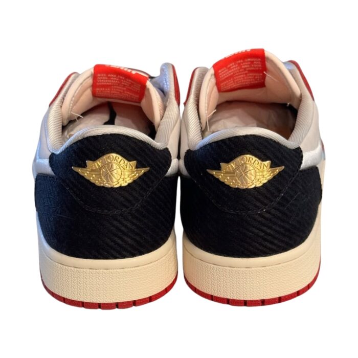 NIKE AIR JORDAN 1 LOW OG HOME X TROPHY ROOM SAIL VARSITY RED BLACK METALLIC GOLD HV6157 100 - Image 3