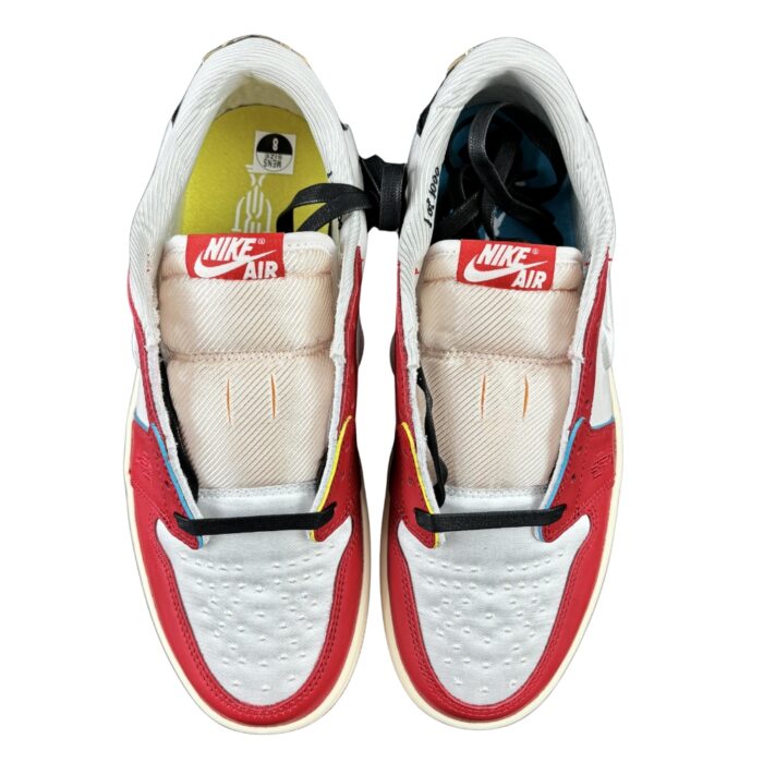 NIKE AIR JORDAN 1 LOW OG HOME X TROPHY ROOM SAIL VARSITY RED BLACK METALLIC GOLD HV6157 100 - Image 4