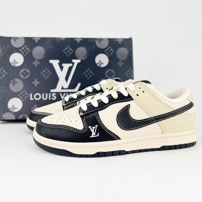 NIKE SB DUNK LOW X LOUIS VUITTON BLACK BEIGE - Image 2