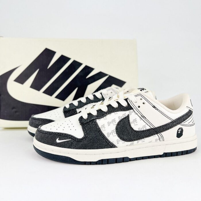 NIKE SB DUNK LOW X BAPE BLACK BEIGE - Image 2