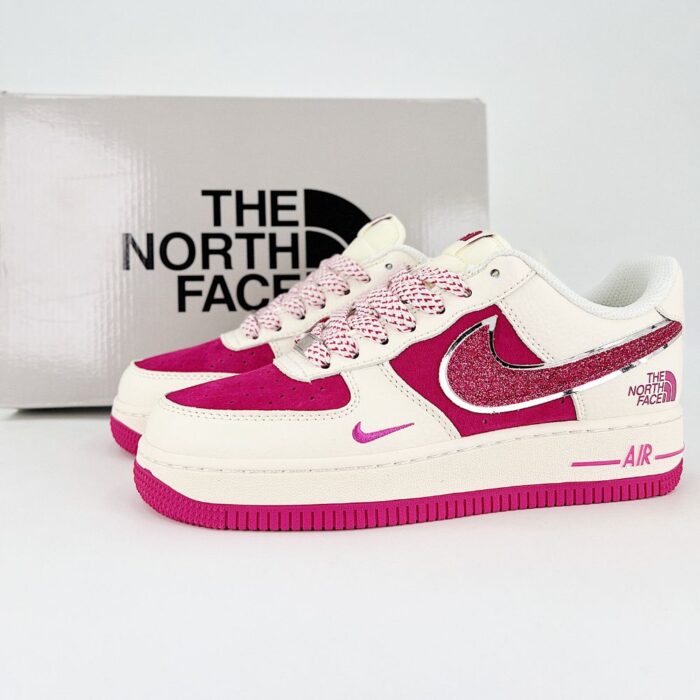 NIKE AIR FORCE 1 LOW X THE NORTH FACE RED BEIGE - Image 2