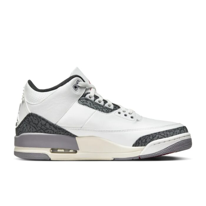 NIKE AIR JORDAN 3 RETRO CEMENT GREY SUMMIT WHITE FIRE RED BLACK CT8532 106 - Image 2