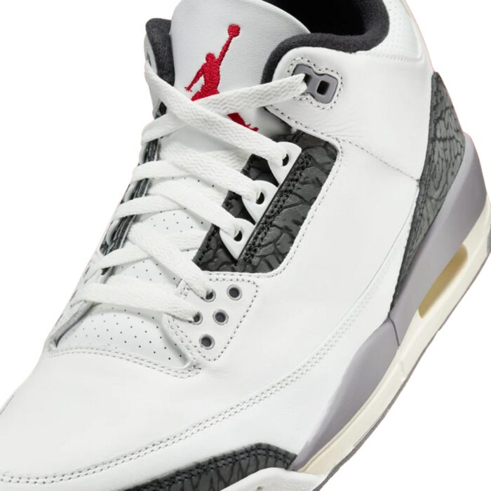 NIKE AIR JORDAN 3 RETRO CEMENT GREY SUMMIT WHITE FIRE RED BLACK CT8532 106 - Image 5