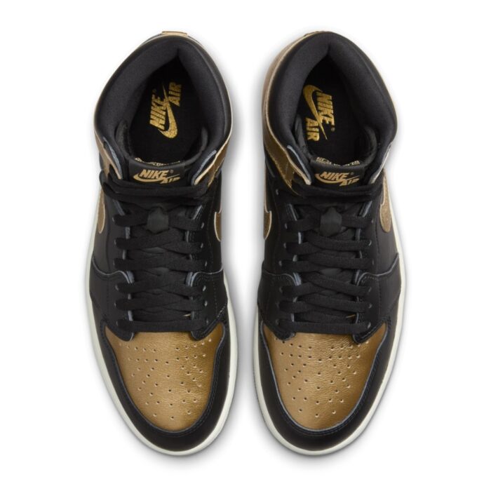 NIKE AIR JORDAN 1 HIGH OG BLACK GOLD DZ5485 071 - Image 4