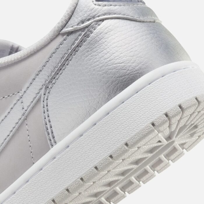 NIKE AIR JORDAN 1 LOW OG SILVER NEUTRAL GREY METALLIC SILVER WHITE CZ0790 002 - Image 4