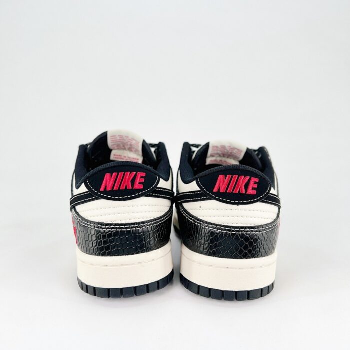 NIKE SB DUNK LOW X STUSSY SNAKE YEAR LIMITED EDITION WHITE BLACK GRAY SMALL HOOK STARS XF8698 048 - Image 5