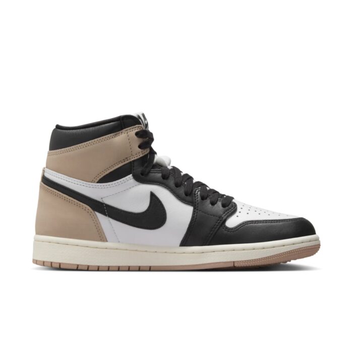 NIKE AIR JORDAN 1 HIGH LATTE BLACK LEGEND MEDIUM BROWN WHITE SAIL FD2596 021 - Image 2