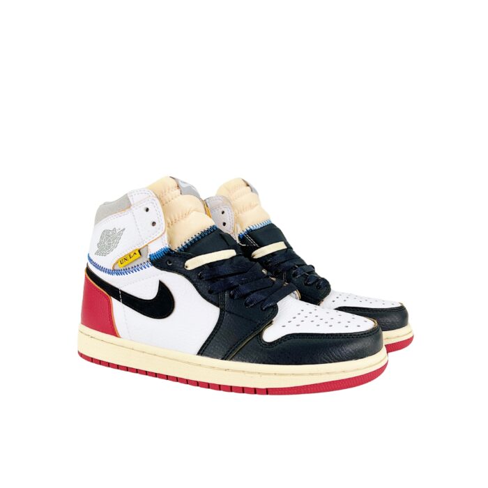 NIKE AIR JORDAN 1 RETRO HIGH UNION LA NRG BLACK TOE WHITE BLACK VARSITY RED WOLF GREY BV1300 106