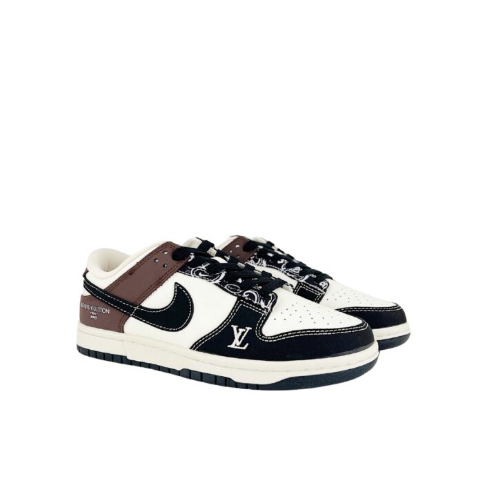 NIKE SB DUNK LOW X LOUIS VUITTON WHITE BLACK BROWN QF1568 142