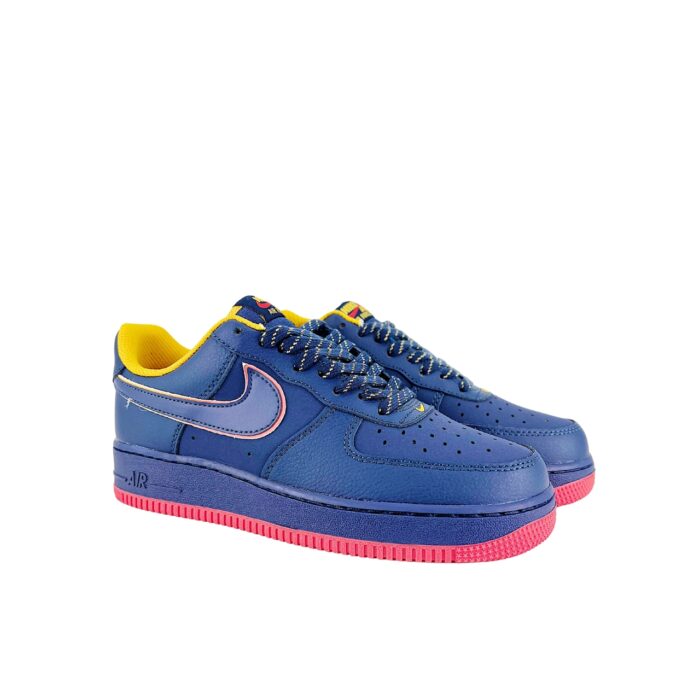 NIKE AIR FORCE 1 07 LV8 DARK NAVY BLUE LIGHT DARK RED UNIVERSITY GOLG SPACE BLUE HV5752 410