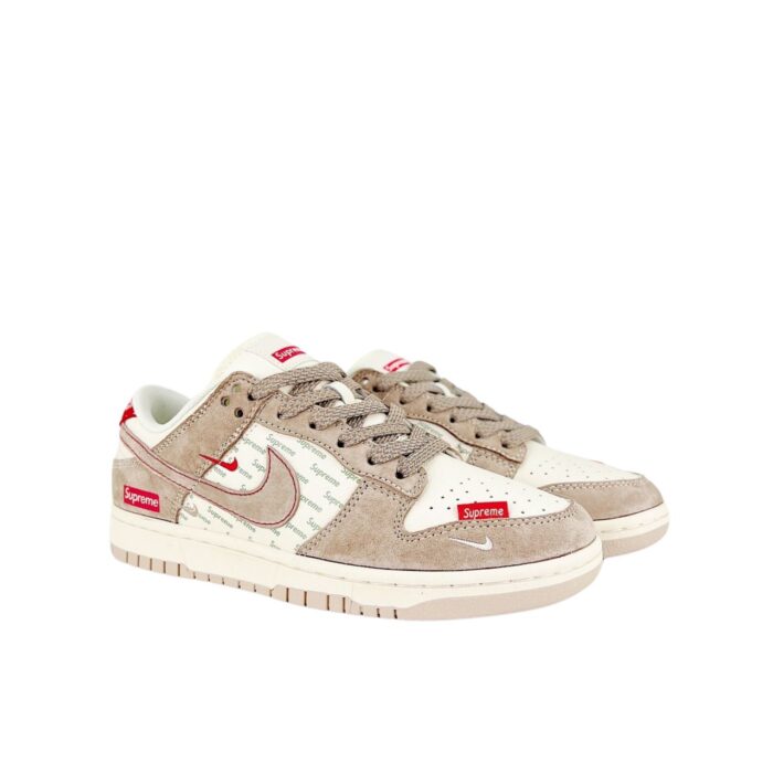 NIKE DUNK SB LOW X SUPREME BROWN WHITE RED