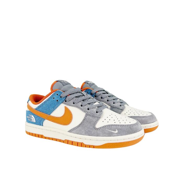 NIKE SB DUNK LOW X THE NORTH FACE GREY NAVY ORANGE