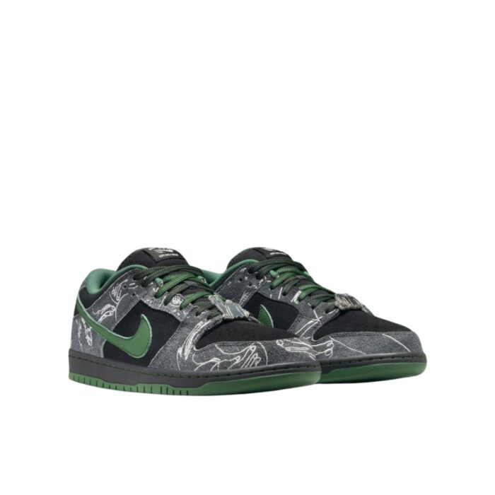 NIKE SB DUNK LOW PRO X THERE ANTHRACITE AND GORGE GREEN HF7743 001