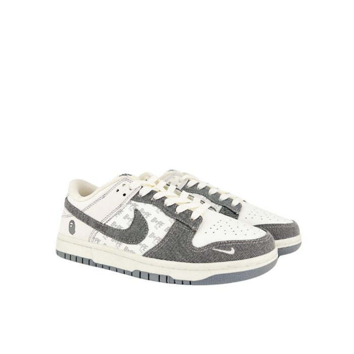 NIKE SB DUNK LOW X BAPE WHITE GREY HOOK QF1568 145