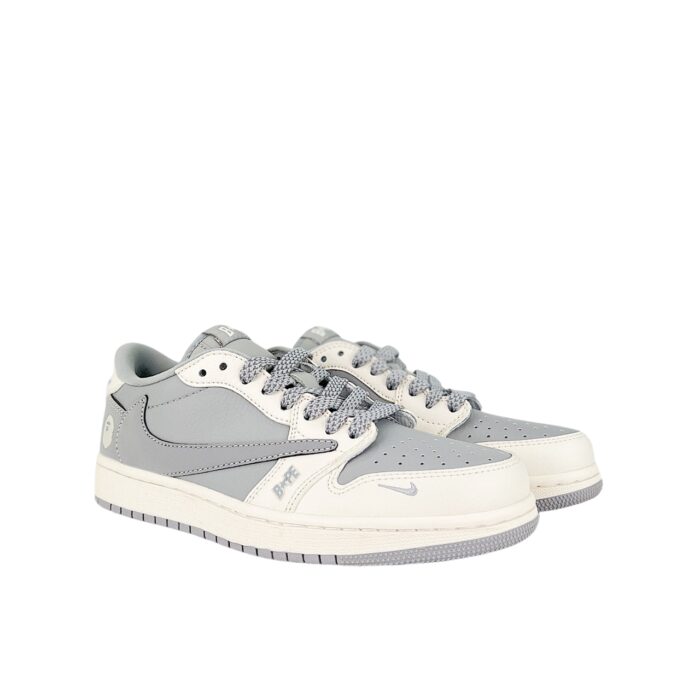 NIKE AIR JORDAN 1 LOW X TRAVIS SCOTT X FRAGMENT DESIGN OG SP BAPE WHITE GREY